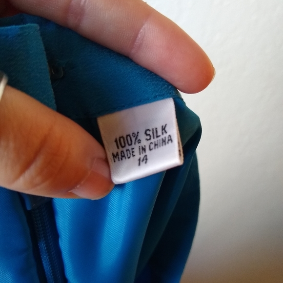 Vintage 100% silk skirt size 14 - Picture 6 of 6